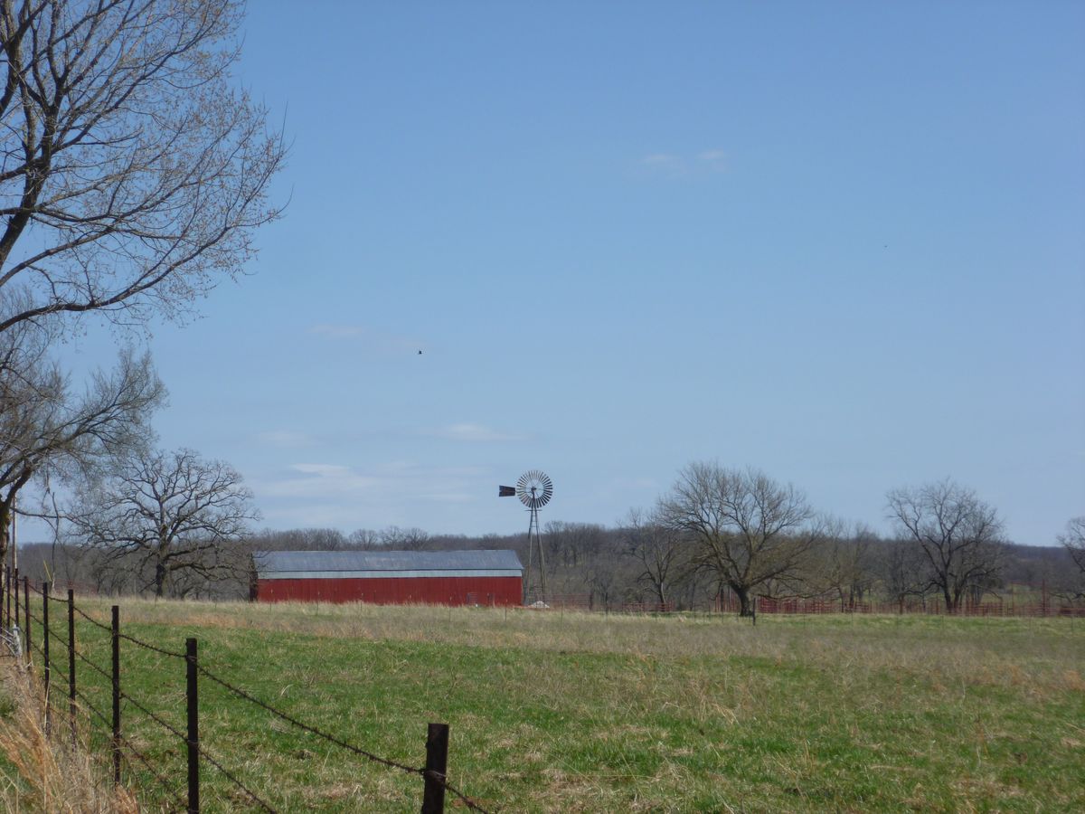 Rural Missouri landscape — rolling hills and farmland